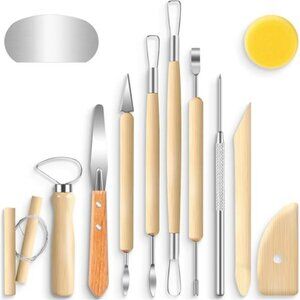 12 Pack Clay Tools Kit, Pottery Tools & Sculpting Tools
